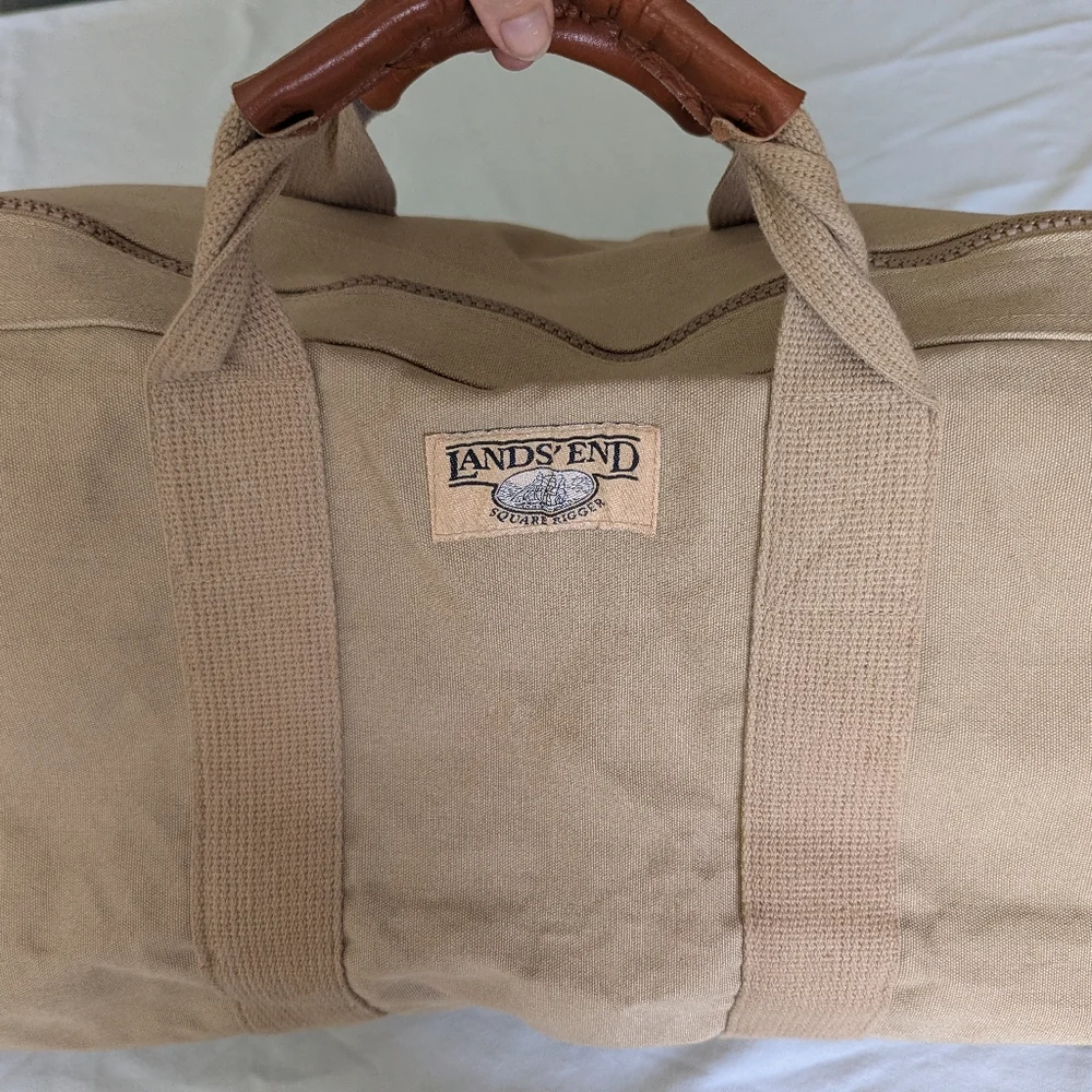 Lands' End Vintage Square Rigger Duffel Bag